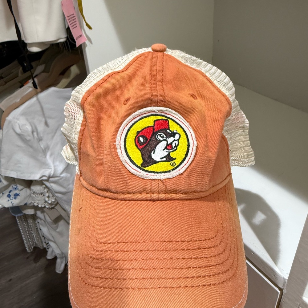Orange Cap with Cartoon Patch